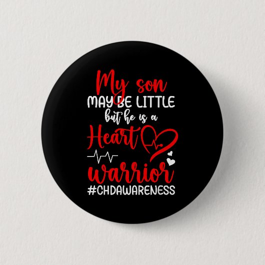 Hart Krijger Moeder Chd Bewustzijn Chd Moeder Van Ronde Button 5,7 Cm (Voorkant)