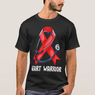 Hart Krijger Stethoscoop Rood Verpleegster Hartzie T-shirt