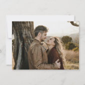 Hart kroon kuif wijn rode perzik foto bruiloft save the date (Achterkant)