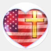 Hart Landschap #1 Ronde Sticker (Voorkant)