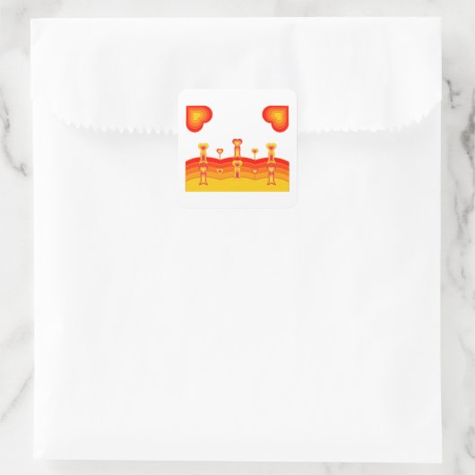 Hart-Landschap Sticker (Tas)