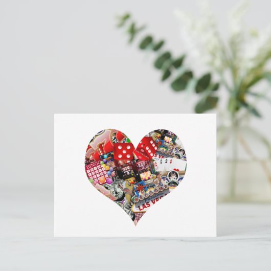 Hart - Las Vegas Spel Kaart Vorm (Staand voorkant)