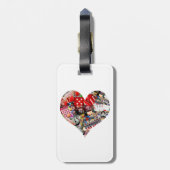 Hart - Las Vegas Spel Kaart Vorm Bagagelabel (Achterkant verticaal)