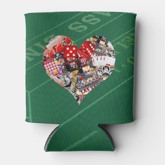 Hart - Las Vegas Spel Kaart Vorm Blikjeskoeler (Voorkant)