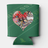 Hart - Las Vegas Spel Kaart Vorm Blikjeskoeler (Achterkant)