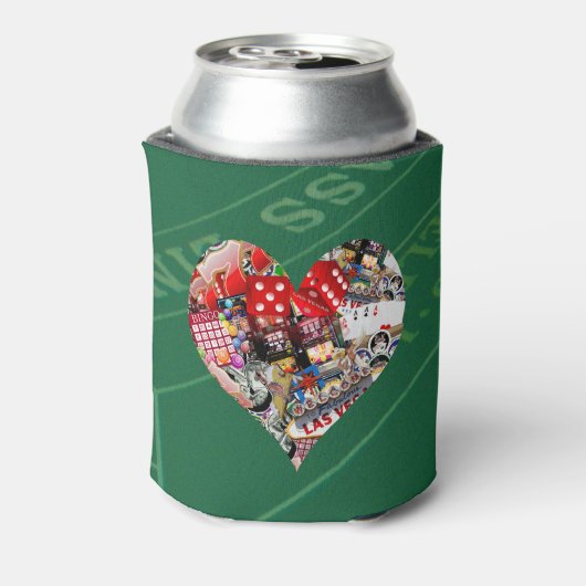 Hart - Las Vegas Spel Kaart Vorm Blikjeskoeler (Blikje Achterkant)