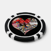 Hart - Las Vegas Spel Kaart Vorm Poker Chips (Enkel)