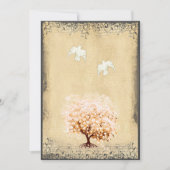 Hart Leaf Coral Tree Dove Love Bird Weddings Kaart (Voorkant)