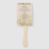 Hart Leaf Tree Wedding Program Handwaaier (Voorkant)