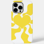 Hart - Lemon Geel en Wit Case-Mate iPhone Case (Achterkant)