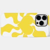 Hart - Lemon Geel en Wit Case-Mate iPhone Case (Achterkant (horizontaal))