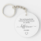 Hart Leraar Werknemer Herkenning Pensioen Gift Sleutelhanger (Voorkant)