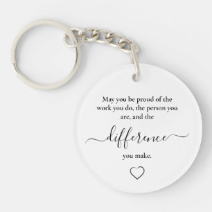 Hart Leraar Werknemer Herkenning Pensioen Gift Sleutelhanger