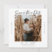 Hart Lettertype Trouwfoto Save The Date (Voorkant)