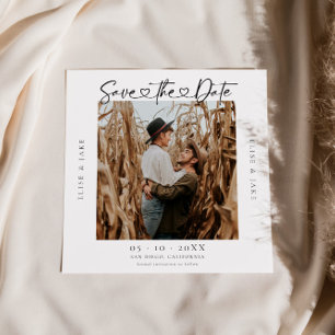 Hart Lettertype Trouwfoto Save The Date