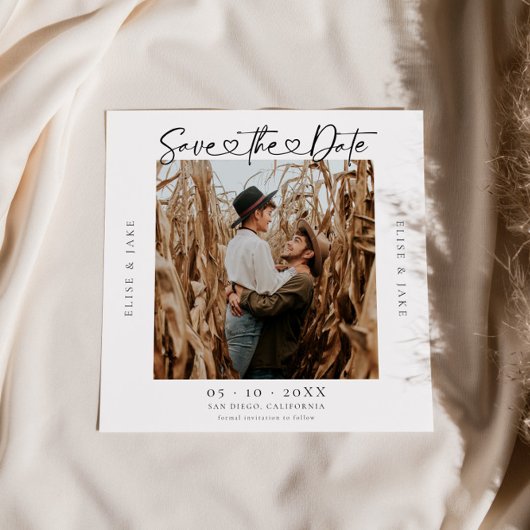 Hart Lettertype Trouwfoto Save The Date