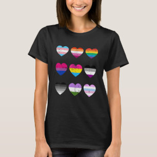 Hart Lgbt Vlag gelukkig pride maand transgender mt T-shirt