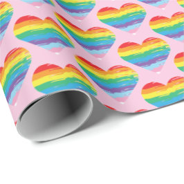 HART LGBTQIA Rainbow Pride Love Cool Cadeaupapier