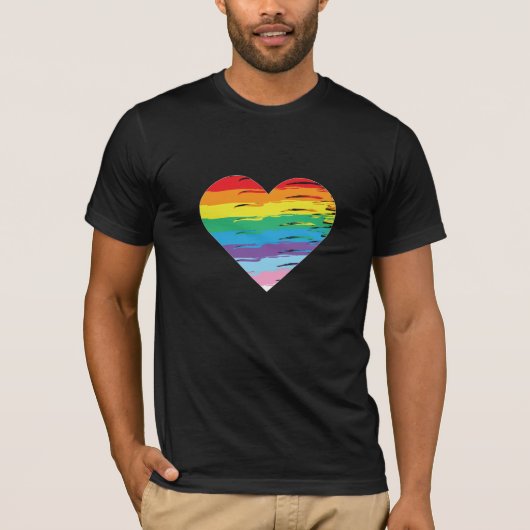 HART LGBTQIA Regenboog Vlag, Gay Pride T-shirt (Voorkant)