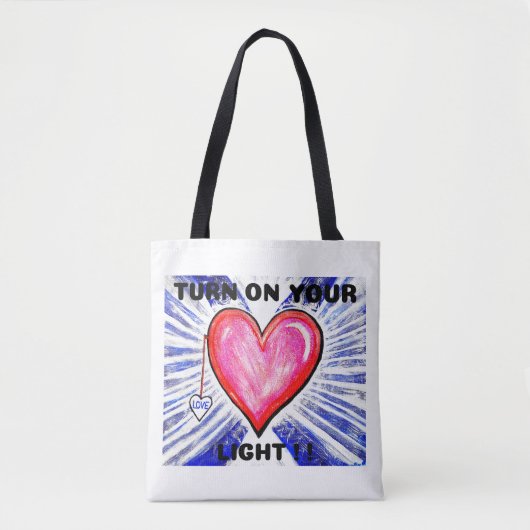 Hart licht Canvas tas (Voorkant)