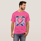 Hart licht Canvas tas T-shirt (Voorkant volledig)
