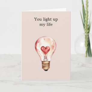 Hart Licht Lamp Licht Op Mijn Leven Kaart