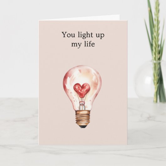 Hart Licht Lamp Licht Op Mijn Leven Kaart (Voorkant)