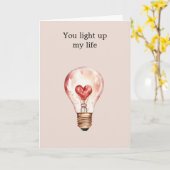 Hart Licht Lamp Licht Op Mijn Leven Kaart (Gele Bloem)