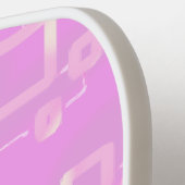 Hart Licht Roze Tint Vierkantjes Pickleball Paddle (Links Detail)
