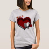 Hart Licht Stalen Dames T-Shirt (Voorkant)
