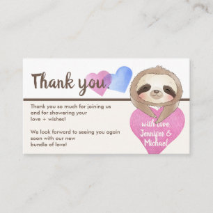 Hart Lief Baby Luiaard Dank Je Informatiekaartje