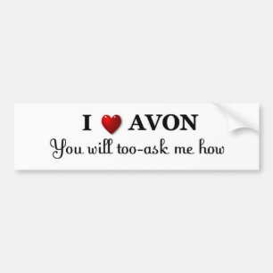 hart/liefde AVON - vraag hoe Bumpersticker
