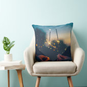 Hart Liefde Blauw Hart Kussen (Stoel)