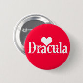 Hart (liefde) Dracula Ronde Button 5,7 Cm (Voorkant /achterkant)