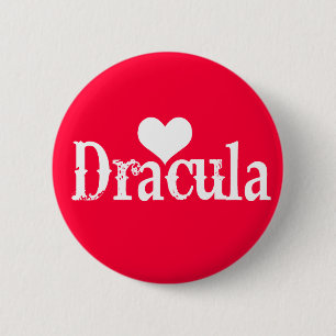 Hart (liefde) Dracula Ronde Button 5,7 Cm