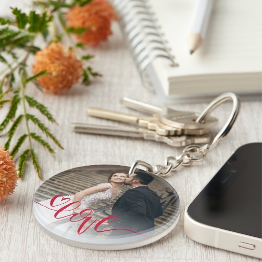 Hart Liefde Foto Sleutelhanger (Voorkant Rechts)