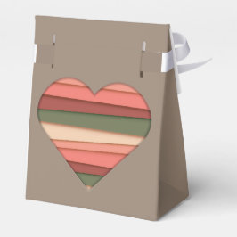 Hart Liefde Gestreepte Valentijnsdag Bedankdoosjes