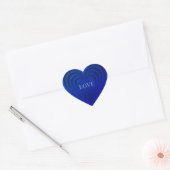 Hart "Liefde" Helder Blauw Sticker (Envelop)