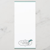 Hart Liefde Knoop Western Bruiloft Menu (Achterkant)