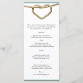 Hart Liefde Knoop Western Bruiloft Menu (Voorkant)