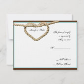 Hart Liefde Knoop Western Bruiloft Reactie Kaart (Voorkant)