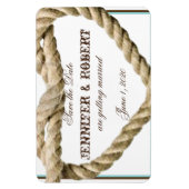 Hart Liefde Knoop Western Bruiloft Save the Date Magneet (Verticaal)