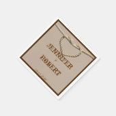 Hart Liefde Knoop Western Bruiloft Servet (Hoek)