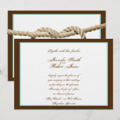 Hart Liefde Knoop Westerne Bruiloft Uitnodiging (Voorkant / Achterkant)