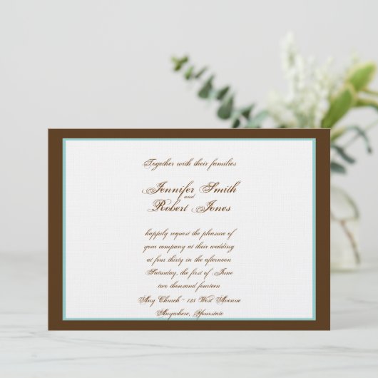 Hart Liefde Knoop Westerne Bruiloft Uitnodiging (Staand voorkant)