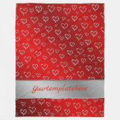 hart, liefde, metaal, metaal, valentijn, romantisc fleece deken (Voorkant)