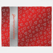 hart, liefde, metaal, metaal, valentijn, romantisc fleece deken (Voorkant (Horizontaal))