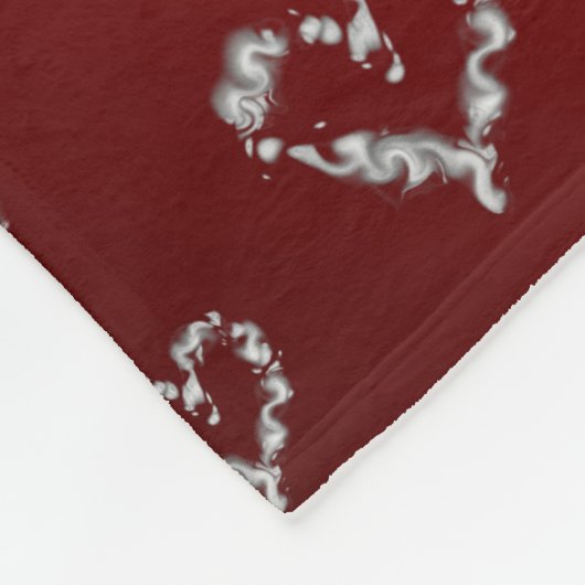 hart, liefde, metaal, metaal, valentijn, romantisc fleece deken (Hoek)