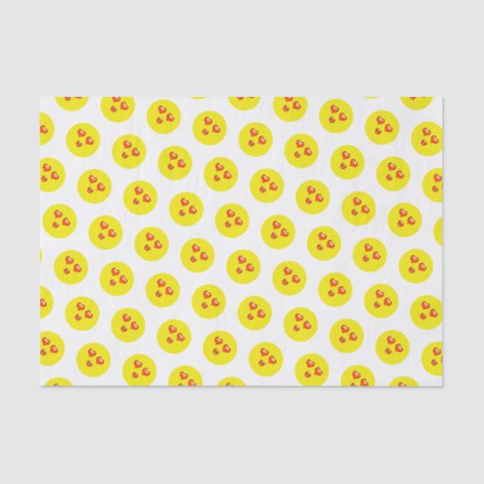 Hart Liefde Ogen Emoji Patroon Tissuepapier (Voorkant)