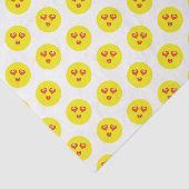 Hart Liefde Ogen Emoji Patroon Tissuepapier (Detail)